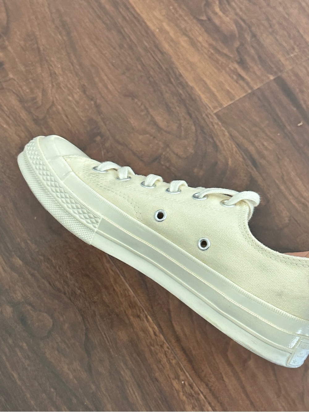 Converse x CDG Cream Low-Top Sneakers - Picture 3 of 5